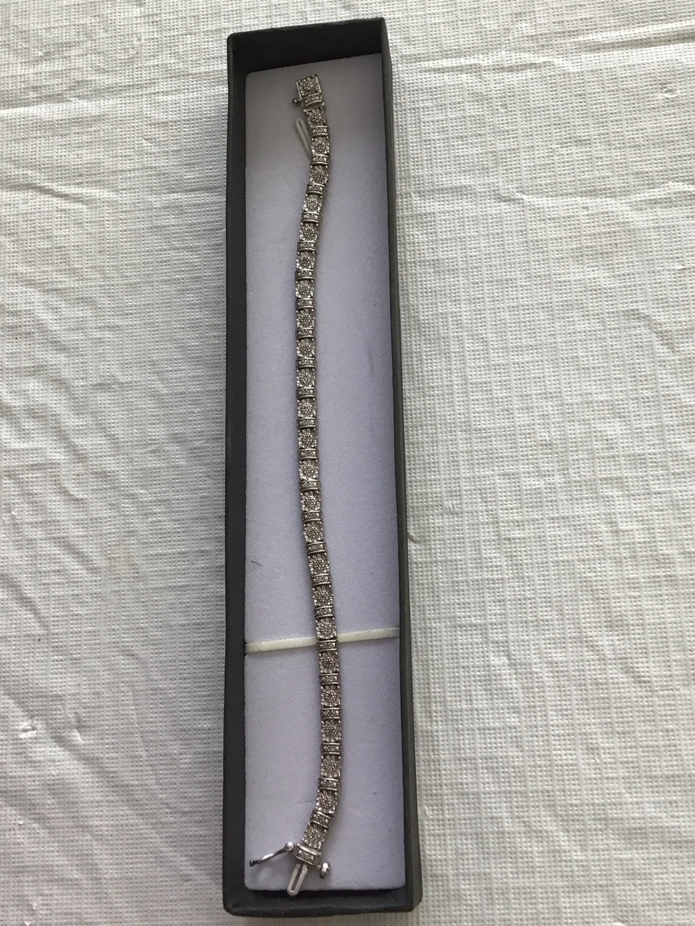 Sterling Silver Diamond Chips Tennis Bracelet - Women Jewelry